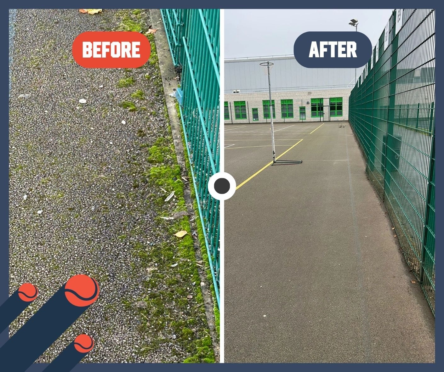 Court Maintenance - Before and After