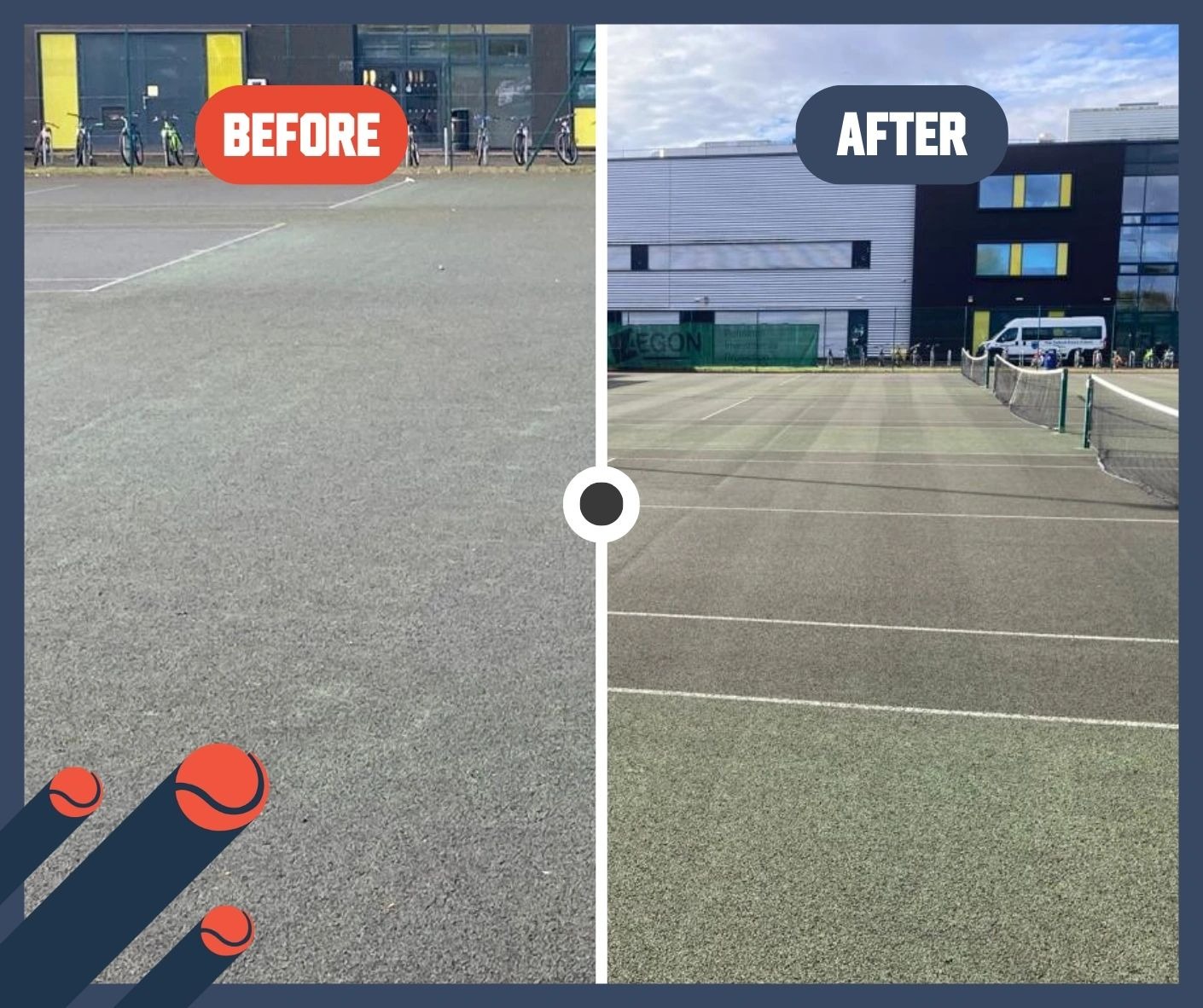 Court Maintenance - Before and After